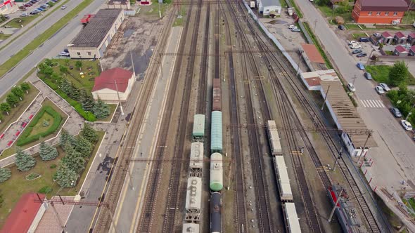 View From the Quadrocopter on the Railway Tracks