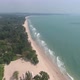 Aerial View Of The Sea And Sand Beach, South East Asia, Kota Tinggi, Bandar Penawar, Desaru - VideoHive Item for Sale