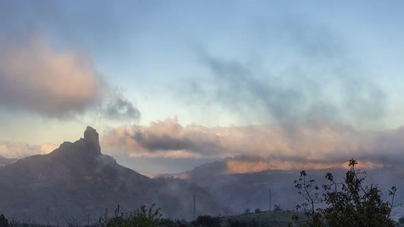 Roque Nublo in Gran Canaria at Sunrise