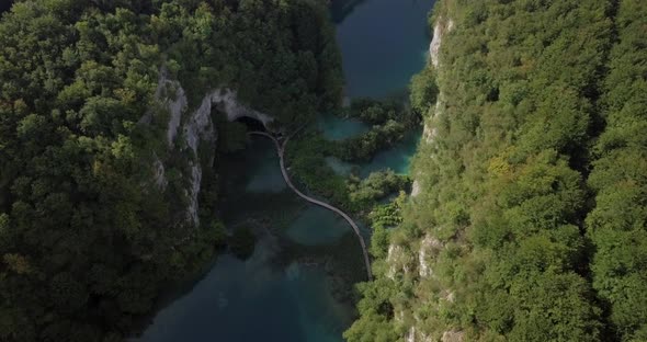 AERIAL: Plitvička Jezera in Croatia