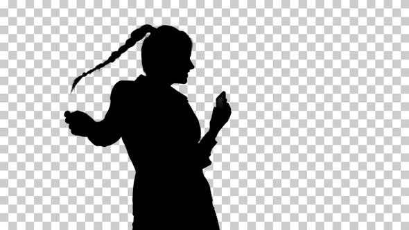 Silhouette business woman, Alpha Channel