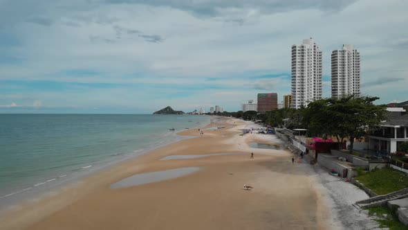 Hua Hin Thailand with High Rise Condominiums on the Beach