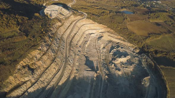 Panoramic view of quarry