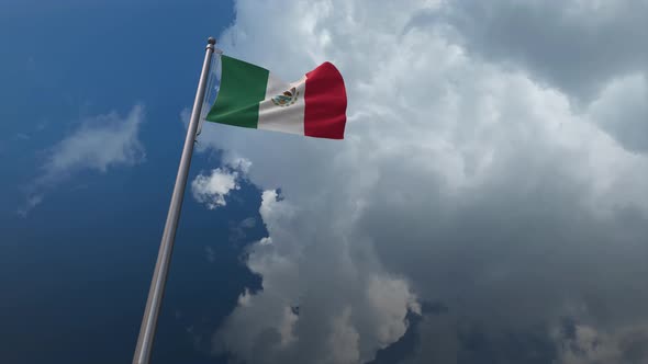 Mexico Flag Waving 4K