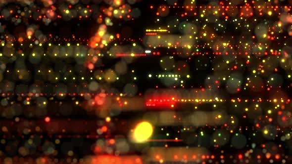 Linear Particles And Bokeh Flowing Seamless Loop