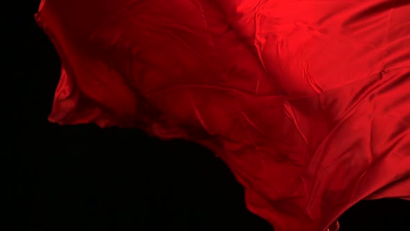 Flowing red cloth, Slow Motion