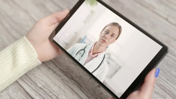 Video Call with Doctor While Staying at Home