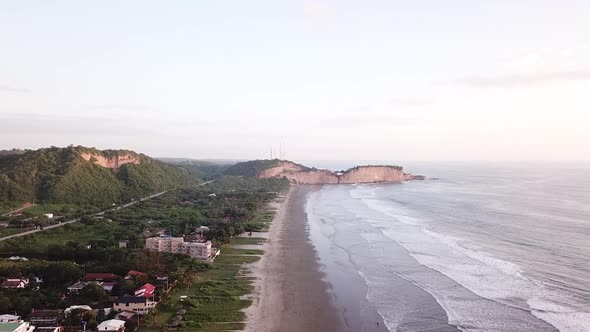 The Beautiful and Expensive Island Resort In Olon Beach, Ecuador Composed Calm Sea and Different Bui