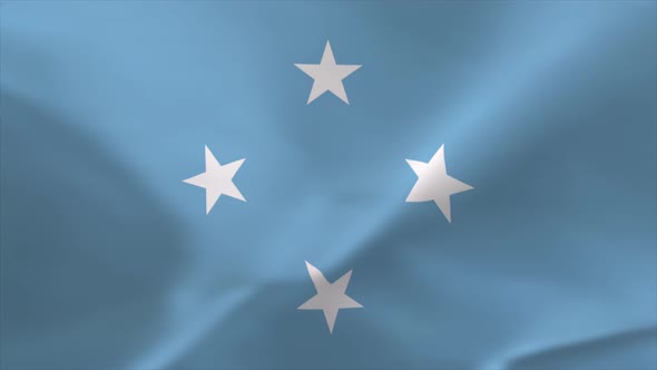 Micronesia Waving Flag Animation 4K Moving Wallpaper Background