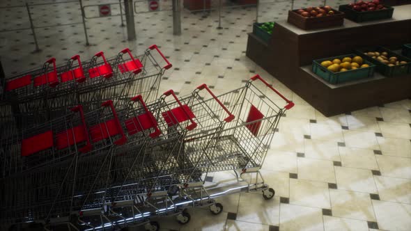 Empty Closed Supermarket Due Covid19 Coronavirus Epidemic alt