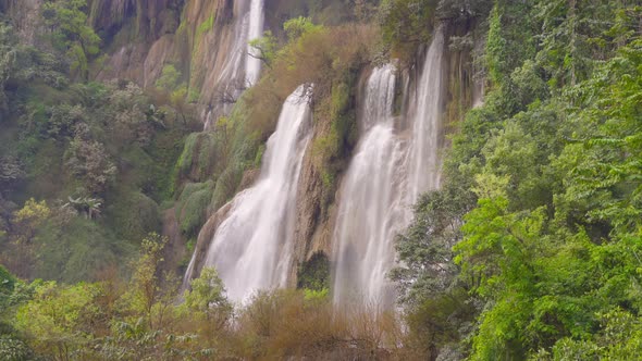 Thi Lor Su Waterfall. Nature landscape of Tak in natural park