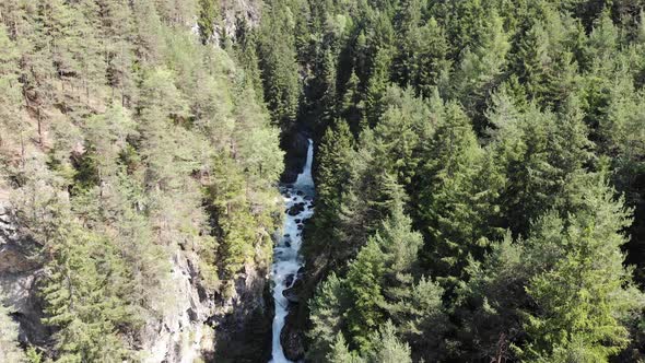 Tret Waterfall, Italian Alps, Trentino Alto Adige, Italy