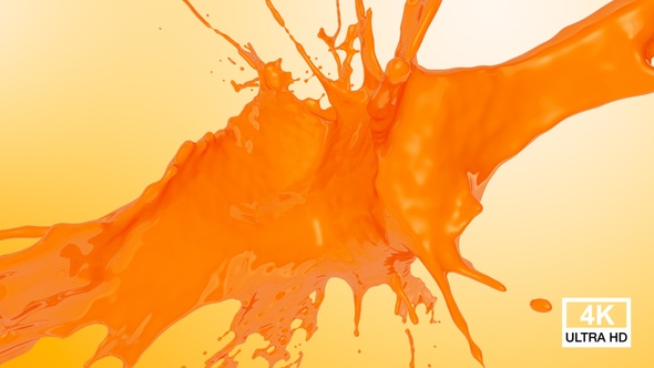 Orange Juice Drops Splash V5