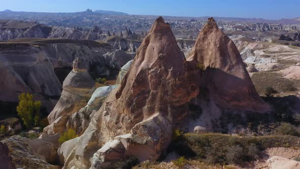 Famous Rock Formations at Cappadocia, Turkey.