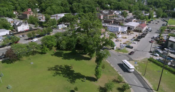 Flying Over a Neighborhood in Long Island New York