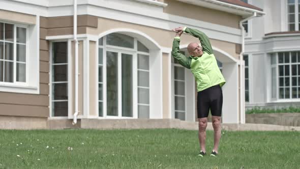 Senior Athlete Doing Stretching Exercises