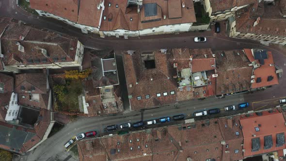 Top view of old town in Switzerland