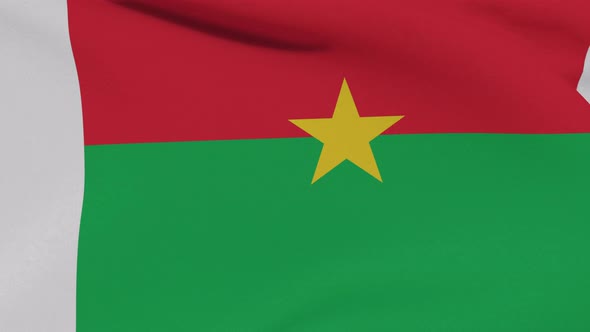 Flag Burkina Faso Patriotism National Freedom Seamless Loop