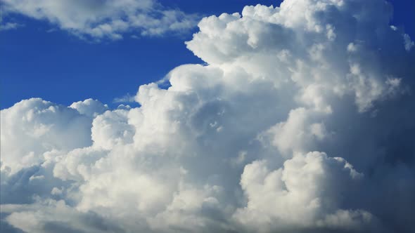 blue sky and white clouds time-lapse photography