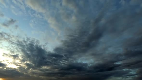 Cloud Rolling Overhead at Sunset