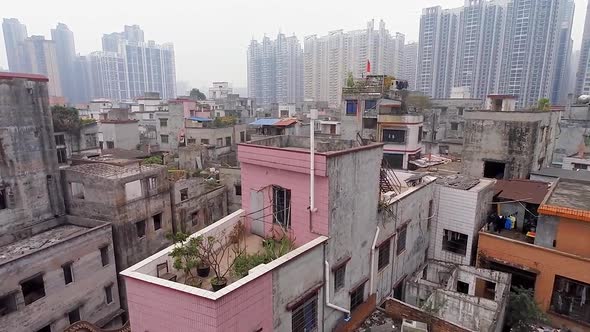 Aerial  Shot of the Creepy Buildings.