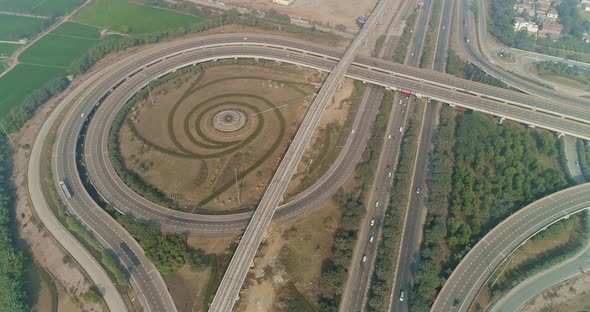 Aerial View Yamuna Expressway India