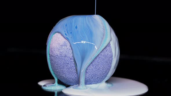 Paint Flows Down the Surface of the Texture Ball