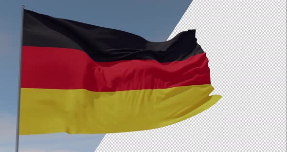 flag Germany patriotism national freedom, seamless loop, alpha channel