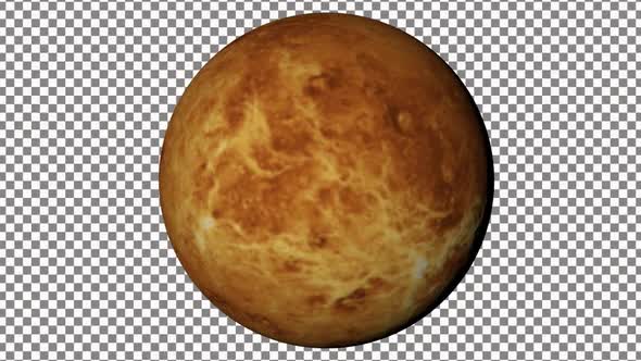 Planet Venus With Alpha Channel 4K alt