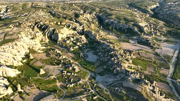 The best landscapes of Cappadocia aerial view 4 K