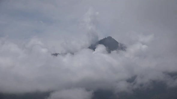 Timelapse of the Top of a Mountain during a Cloudy Day