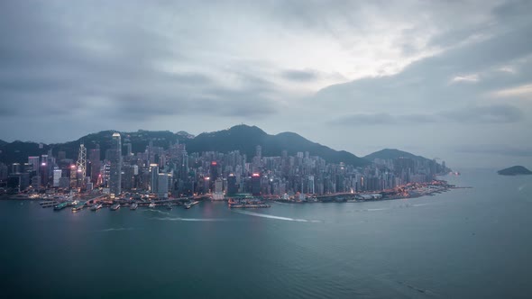 Timelapse of Hong Kong city,China