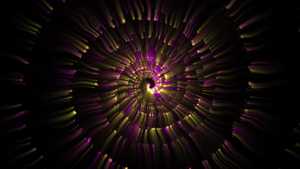 Abstract Spiral Colorful Moving Particles V20