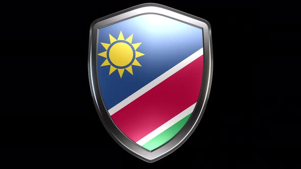 Namibia Emblem Transition with Alpha Channel - 4K Resolution