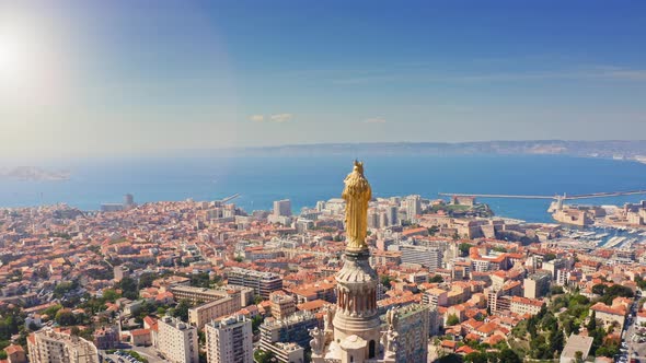 Marseille French Port Town in South France on Mediterranean Sea Coastline Bay Landscape Beautiful