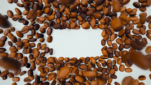 Coffee Beans Falling