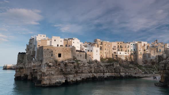 Time lapse of Polignano a Mare