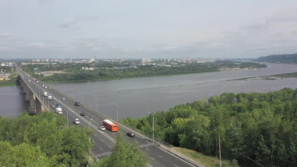 A Large Transport Bridge Over the River