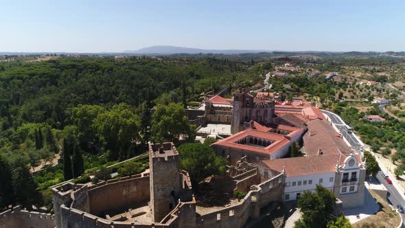 Convent and Castle of Tomar. Portugal 4k