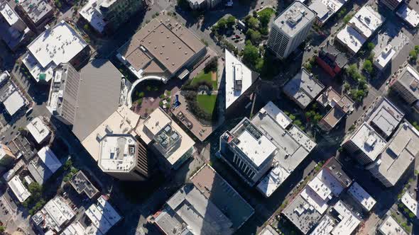 Top down aerial shot of Boise's Capital City Public Market.