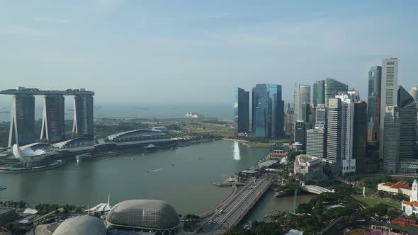 Time lapse of Building in Singapore city