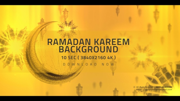 Ramadan Kareem and Eid Saeed Islamic 4K Background