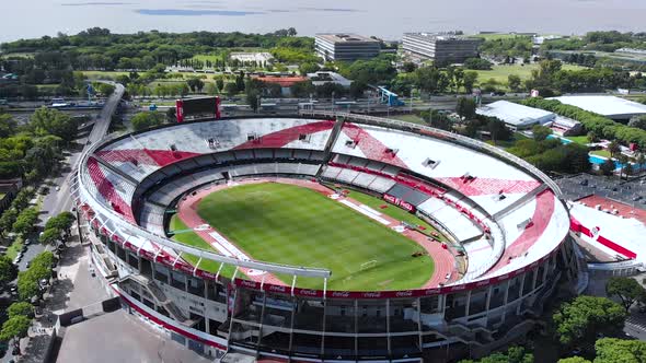 Monumental Stadium, Club River Plate (Buenos Aires, Argentina) aerial view