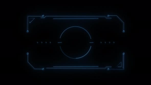 Hud Frame Digital Technology Plexus Lines, Alpha Channel