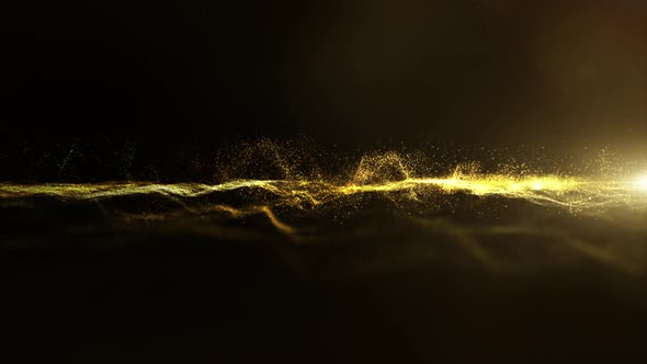 Futuristic Flowing Particles Wave 02