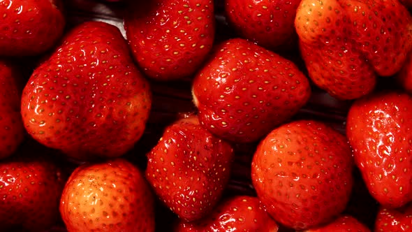Fresh Strawberry Fruits as Food Background