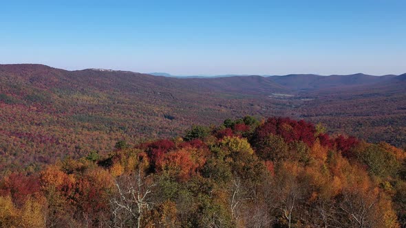 Tibbet Knob - Aerial - Virginia/West Virginia border - Autumn