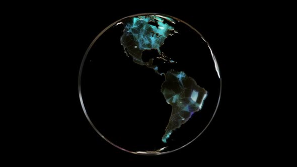 Stylized Globe of the Planet with Plexus Elements alt