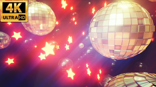 Stars And Disco Balls 4k