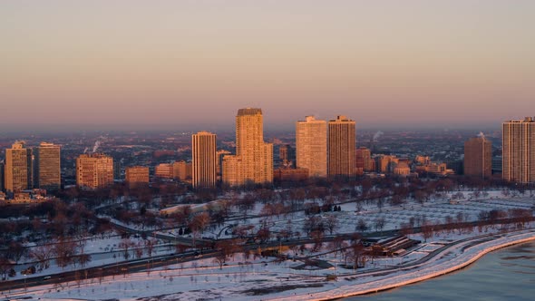 Chicago Lincoln Park - Golden Hour in Winter